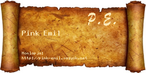 Pink Emil névjegykártya